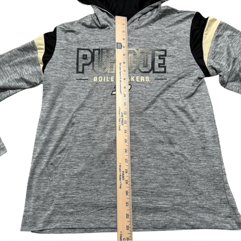 Colosseum Purdue Boilermakers hooded‎ t-shirt Youth Long Sleeve gray youth XL